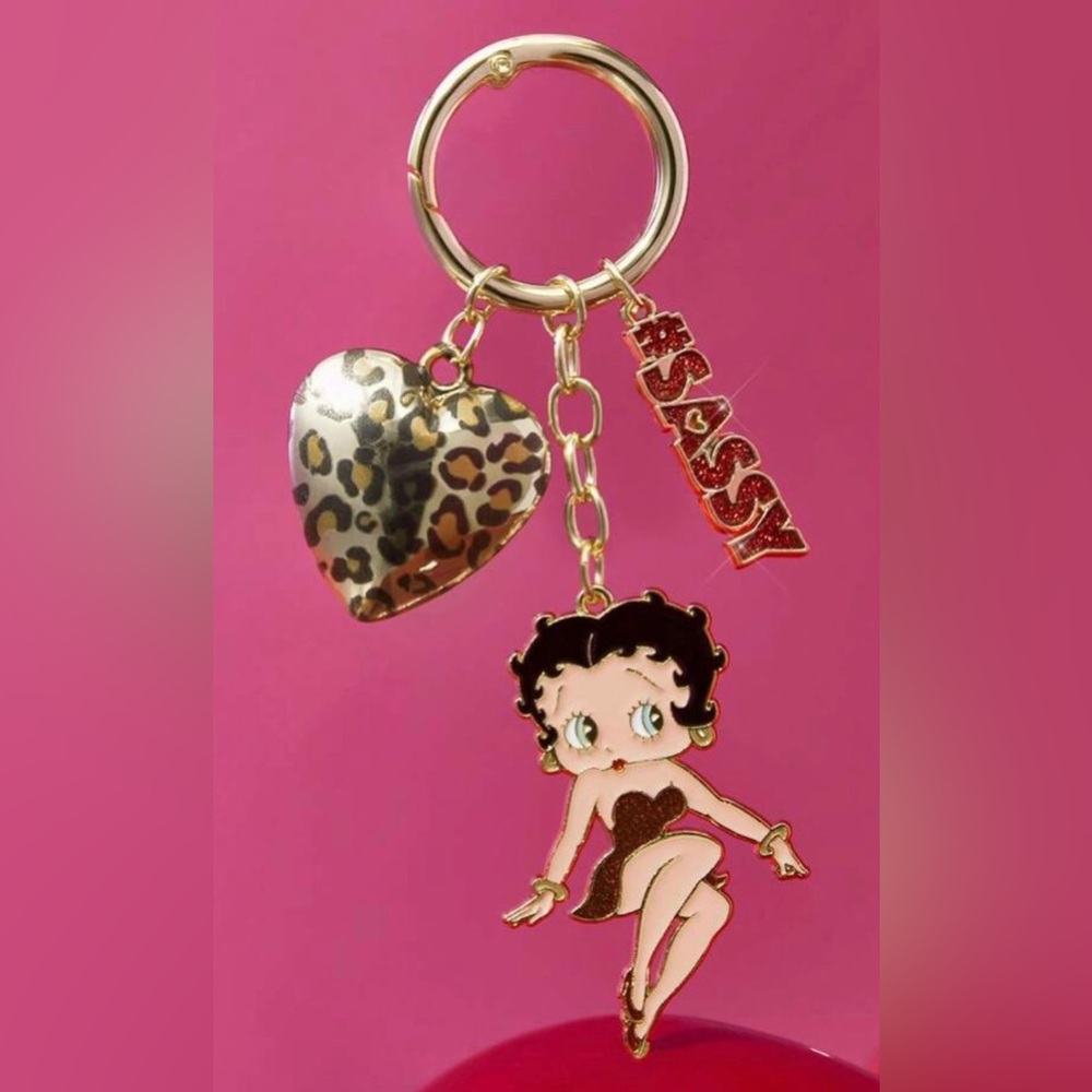 Leopard Heart and Sassy Keychain